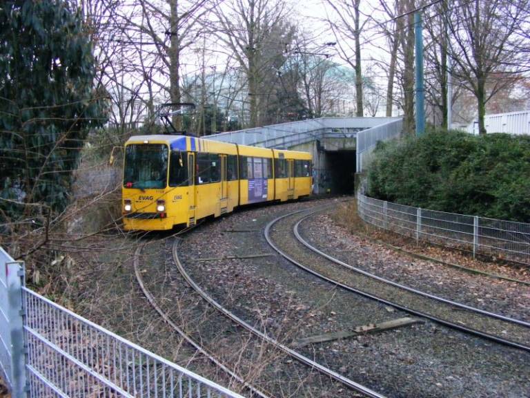 Essen in Germany with excellent Tram-Tunnel entrance