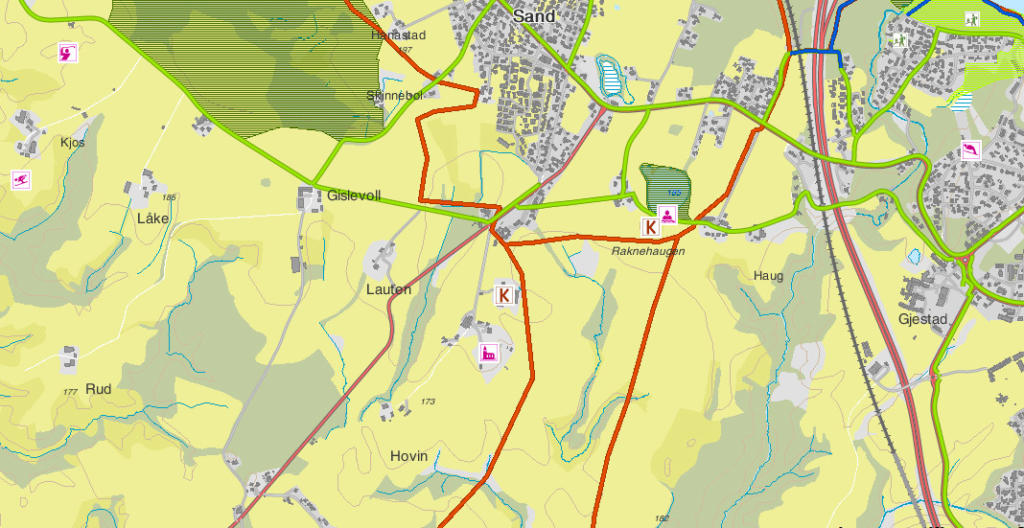 Raknehaugen Map