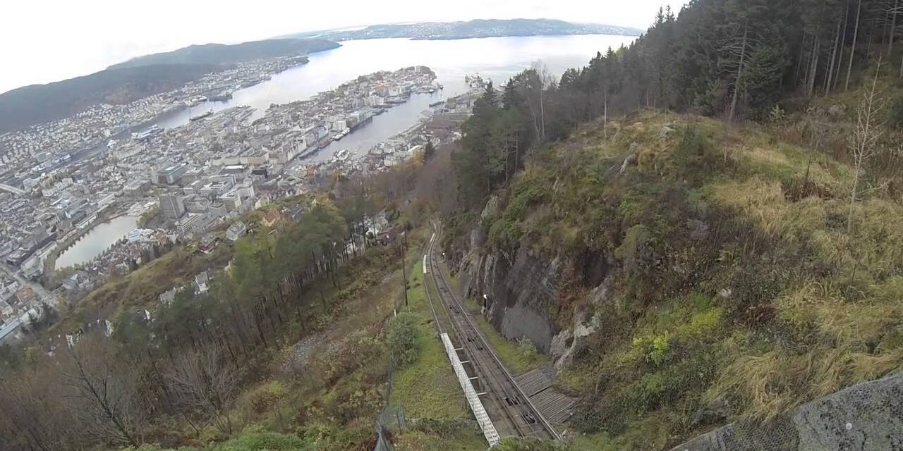 Exclusive video of Bergen funicular ride