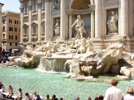 Trevi fountain in Rome is an important monument
