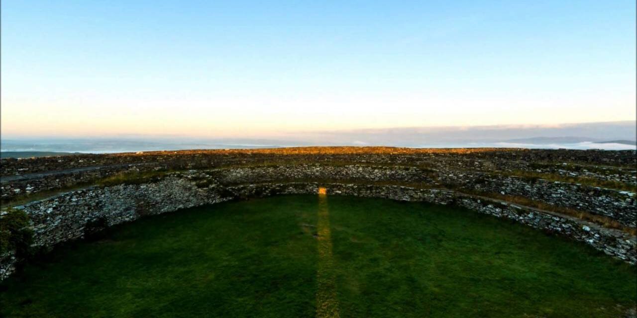 Grianan of Aileach, restored stone fortress in Ireland