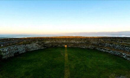 Grianan of Aileach, restored stone fortress in Ireland