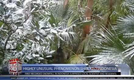 First Recorded Snowfall in Indonesia