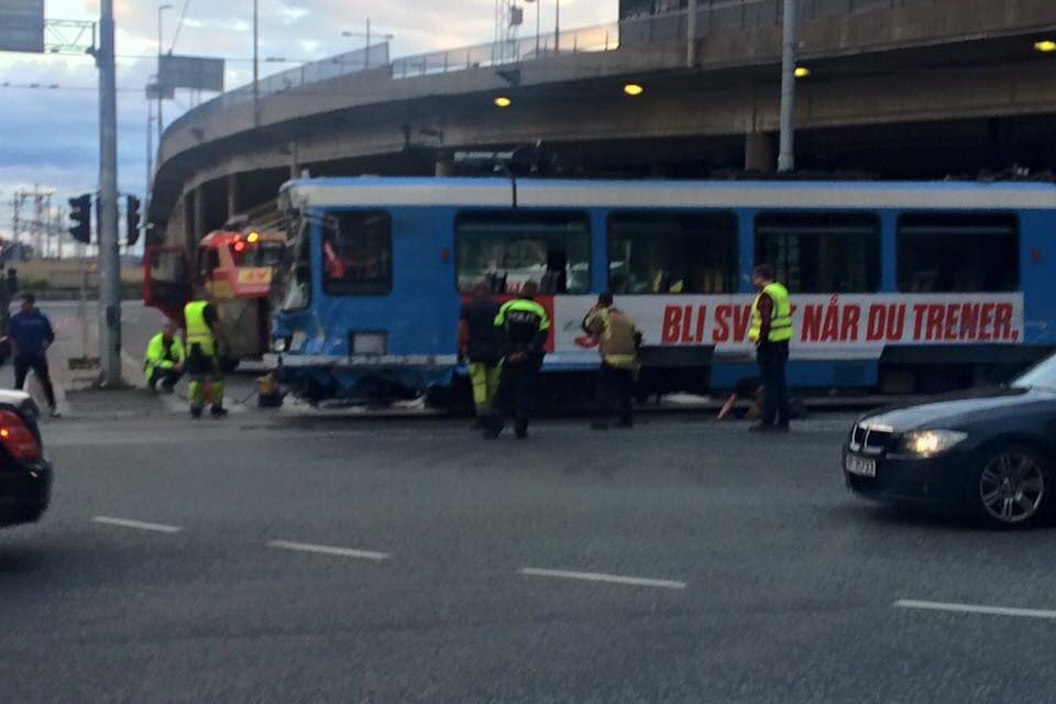 Tram derailment in Oslo yesterday