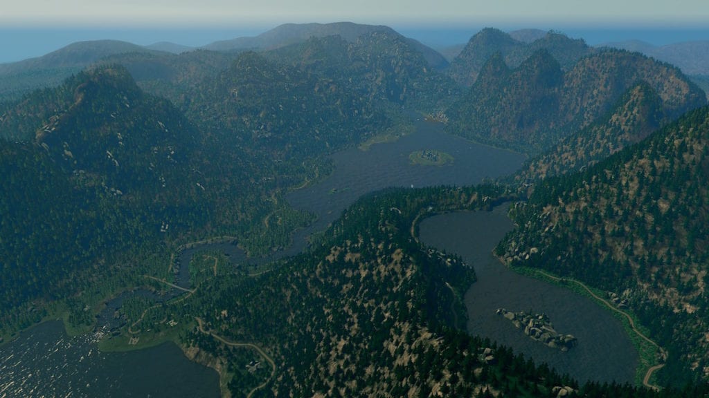 The view of Lake Town map