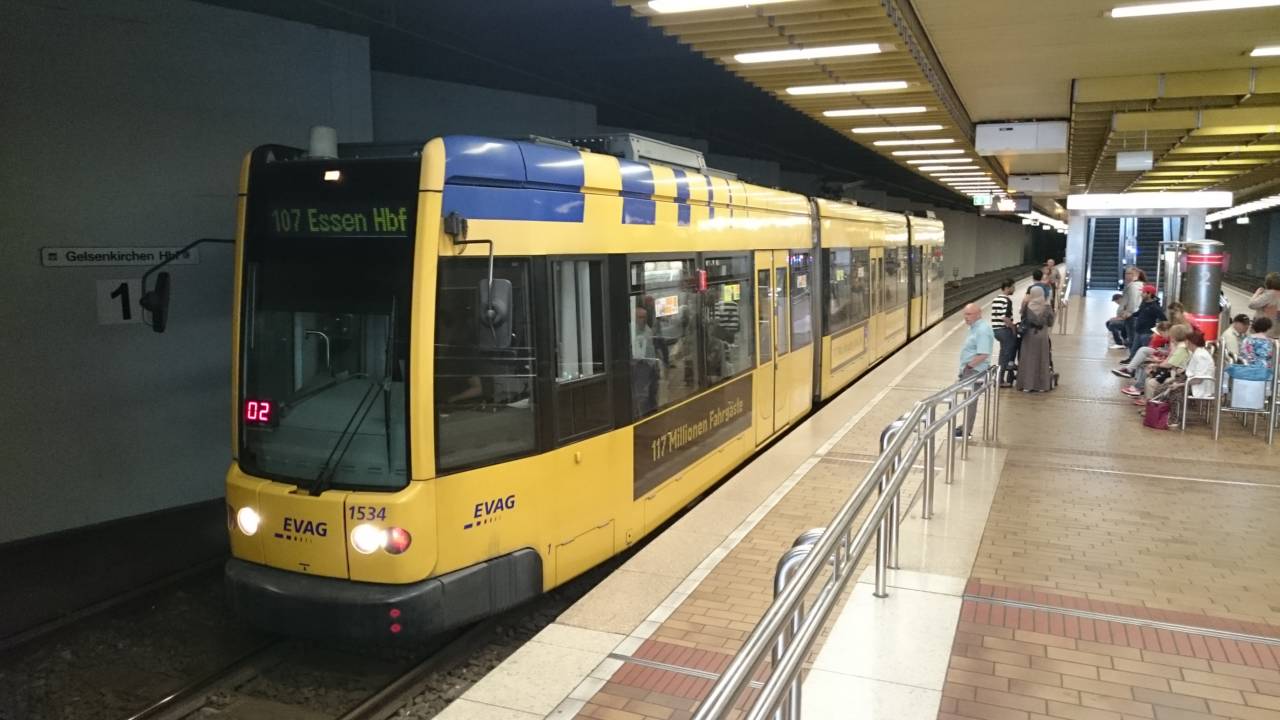 Ruhr region of Germany Light Rail Tram Gelsenkirchen