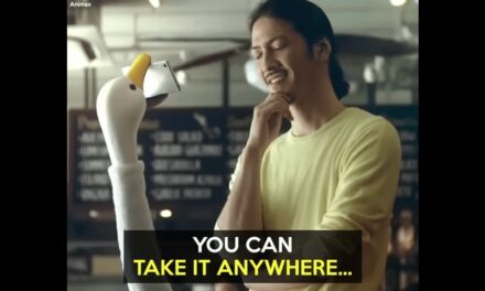 A weird Animax bleach product introducing the Swan Neck Phone Holder in Japan