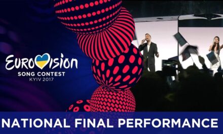 Estonia moves on with a Modern Talking move at Eurovision 2017 in Kiev, Ukraine