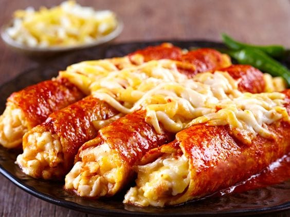 Red Enchiladas with Fresh Cheese Recipe