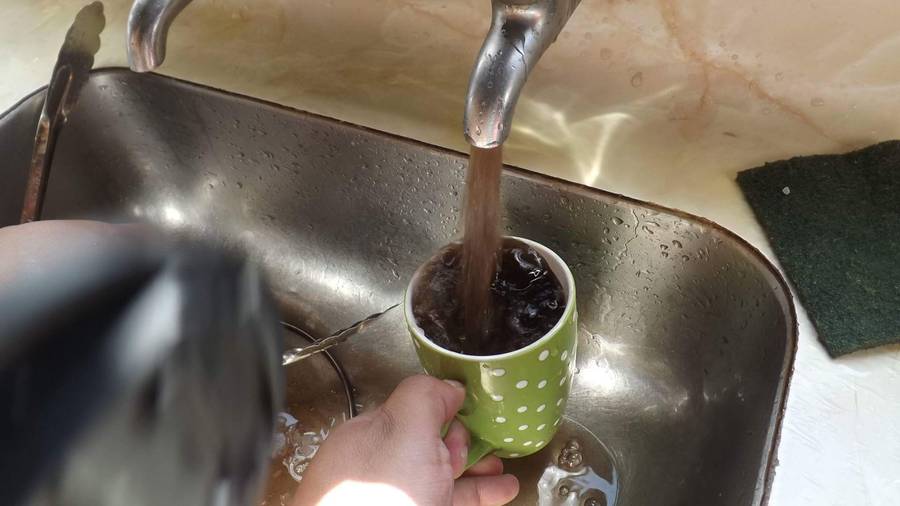 Napier, New Zealand got water issue that turned it into black coffee
