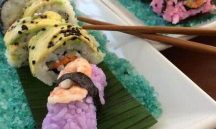 Smoked Salmon Sushi with Pink Rice Recipe