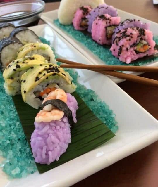 Smoked Salmon Sushi with Pink Rice Recipe
