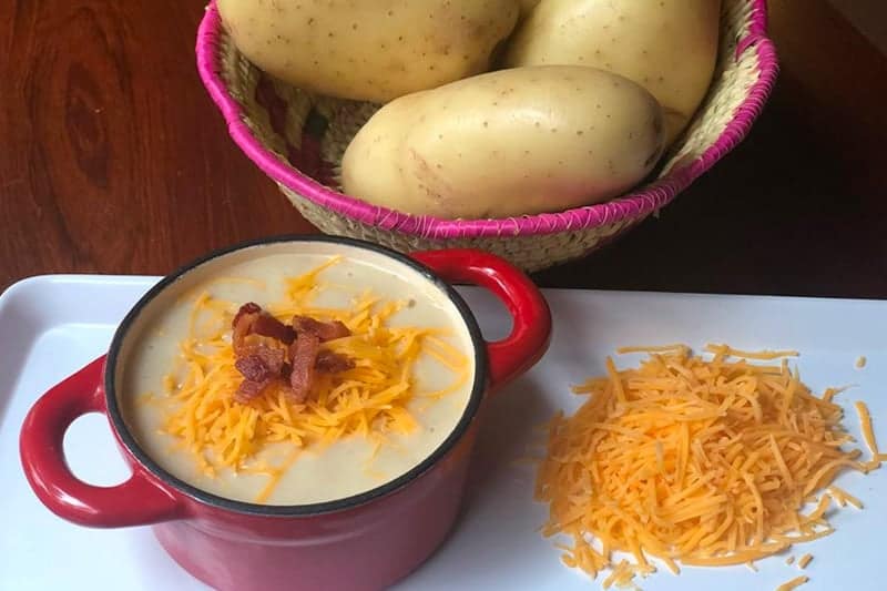 How to make potato, cheese and bacon cream Recipe
