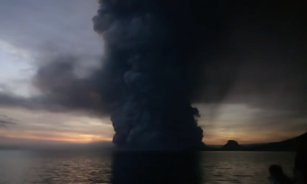 Taal volcano in Batangas, Philippines eruption