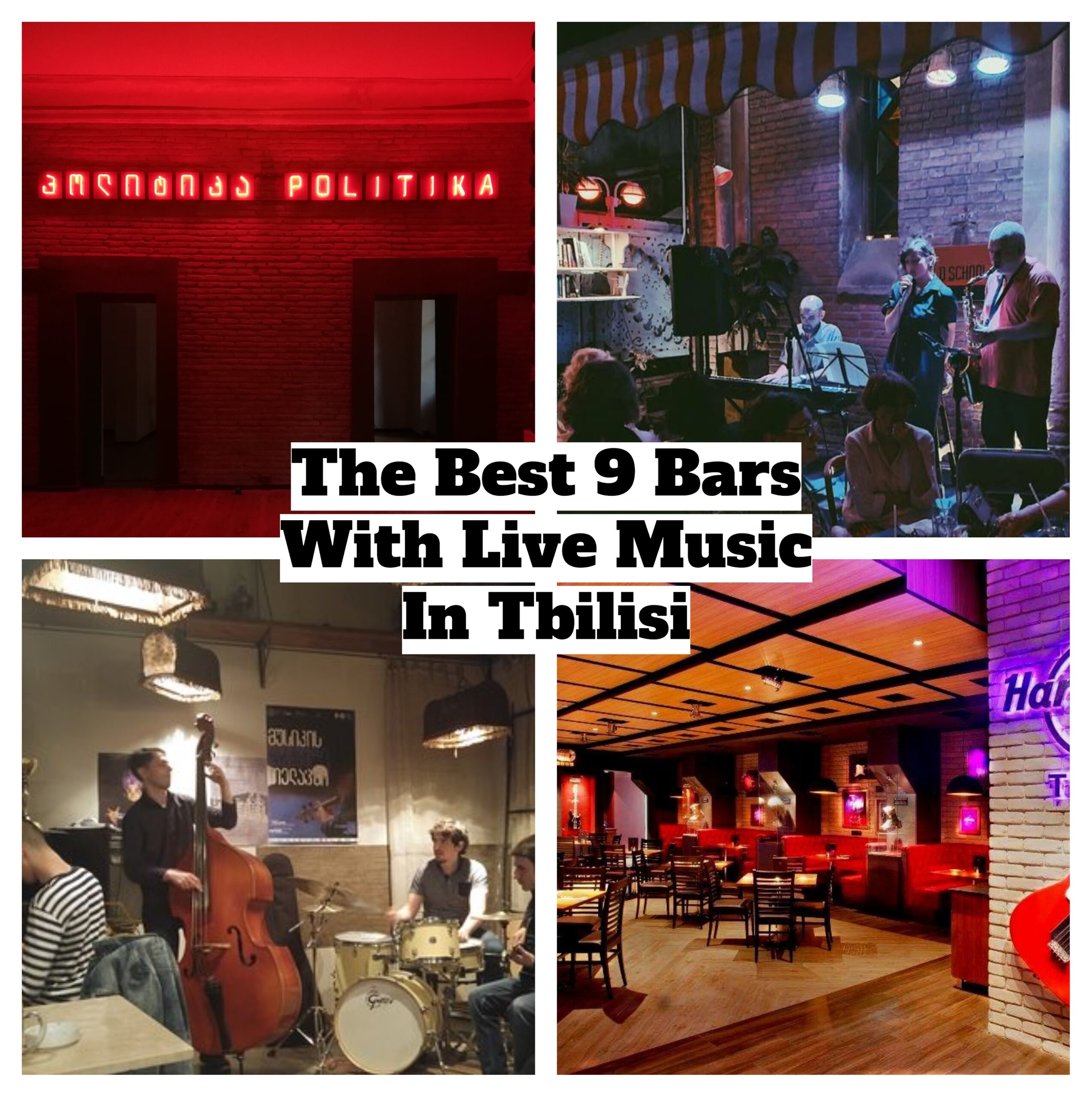 9 bars with live music in Tbilisi