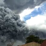 Mount Sinabung in Indonesia erupts